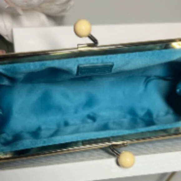 Miu Miu Turquoise Leather Clutch - Picture 2 of 3